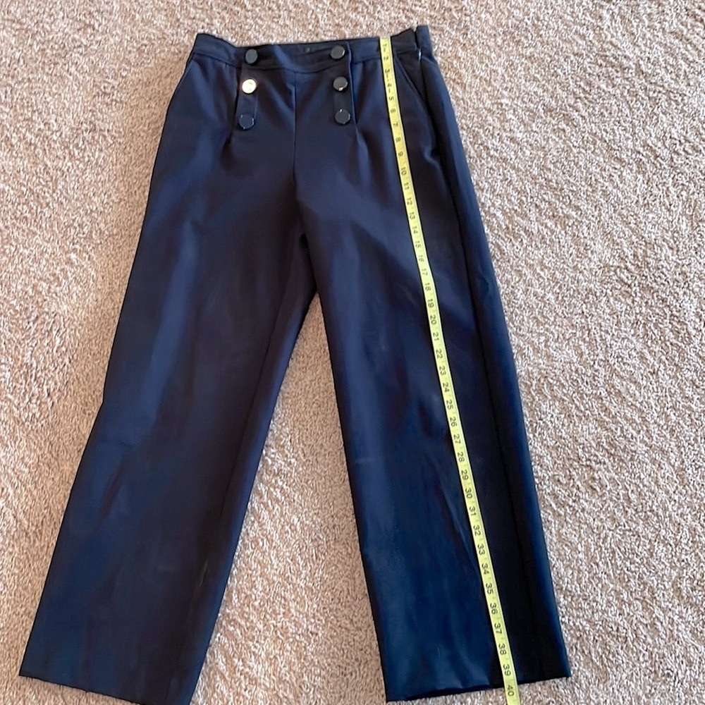 Talbots sailor pants - Indigo blue high waist wide- leg double buttoned  -6P